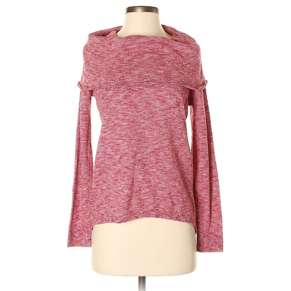 Kensie Sweaters - EUC! Kensie Red Woven Knit Cowl Neck Pullover Sweater for Layering Size XS